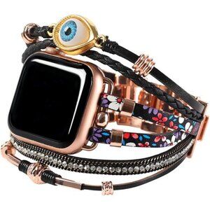 NEW Boho Multilayer Vegan Leather Apple Watch Band